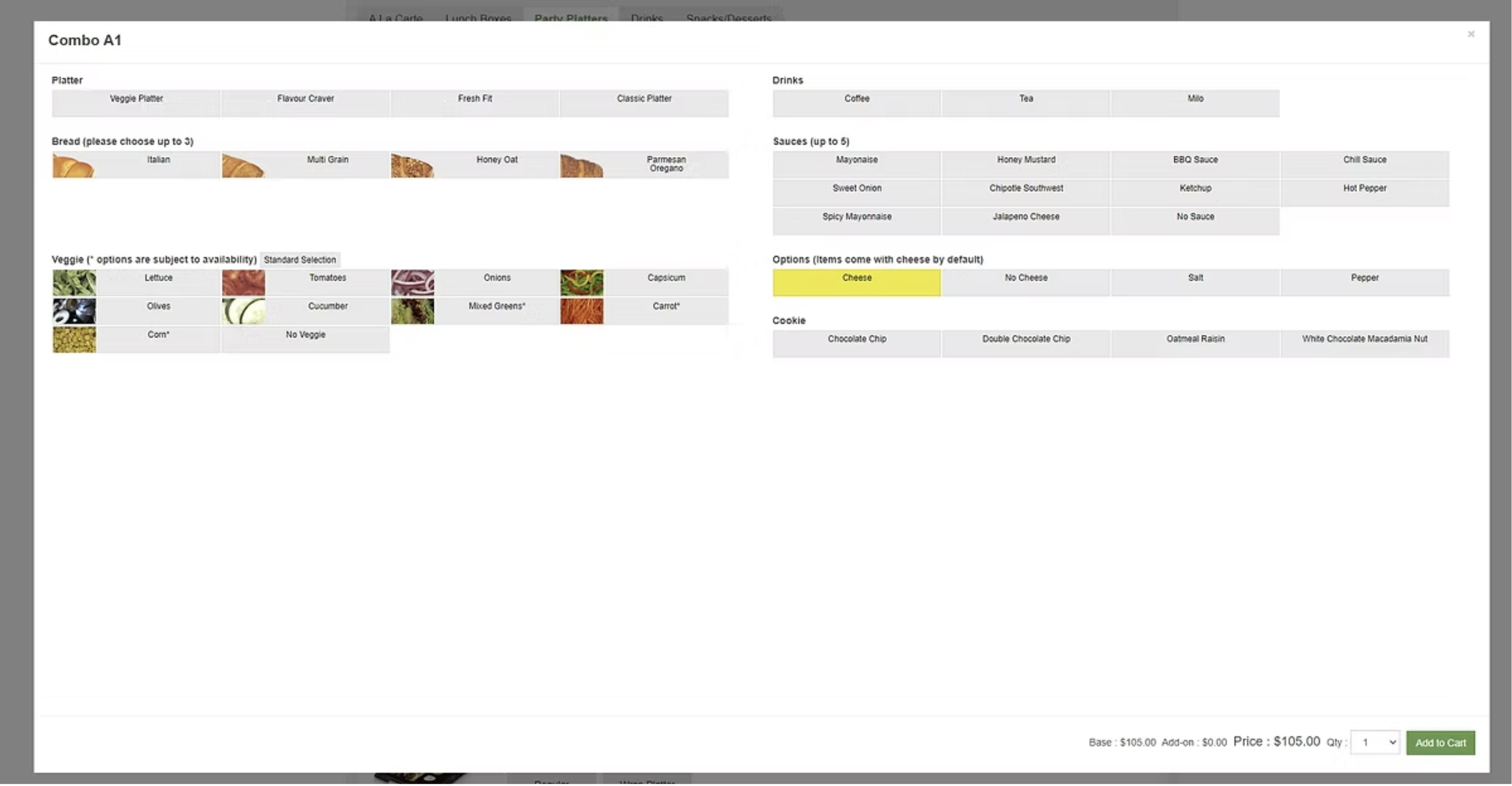 subdelivery.com's Platter Limited Customization